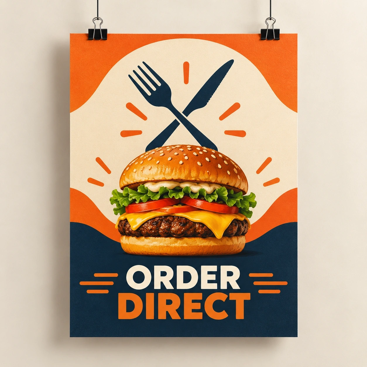 Restaurant direct-order promotional flyer
