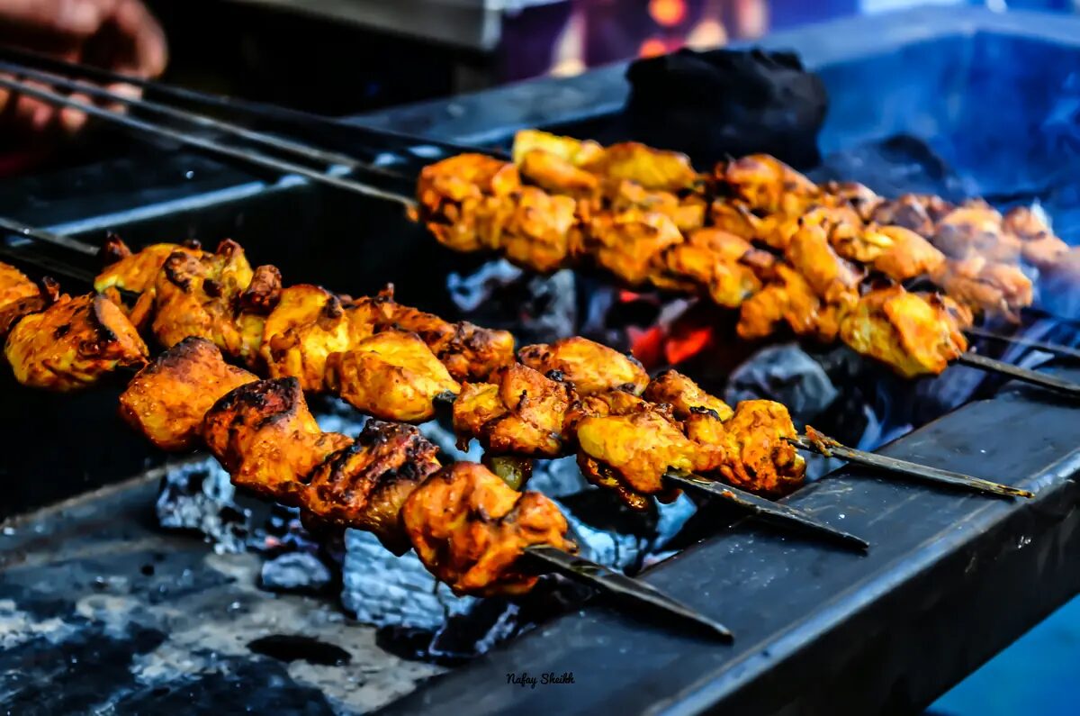Charcoal grill at Jahangir Balti & BBQ